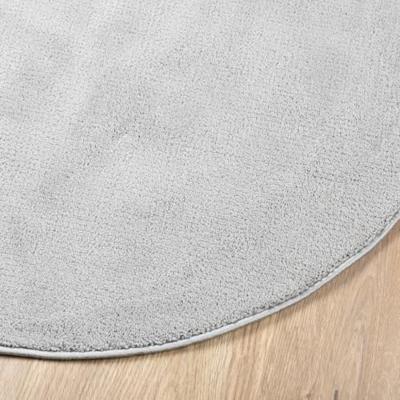VidaXL Vloerkleed oviedo laagpolig ø 120 cm grijs