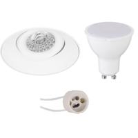 Energiezuinige Kantelbare Trimless LED Spot Set GU10 - Mat Wit - 6400K - thumbnail