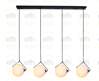 ETH 4-lichts hanglampOrb Opal - 05-HL4267-3067