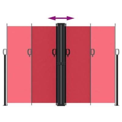 Windscherm uittrekbaar 180x1000 cm rood - thumbnail