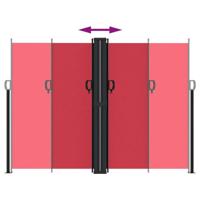 Windscherm uittrekbaar 180x600 cm rood - thumbnail