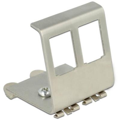 Delock Keystone metalen houder 2 poorten voor DIN-rail