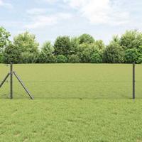 VidaXL Afrasteringspaal grijs 10 x 0,6 m (13 mm gaas) staal en pvc - thumbnail