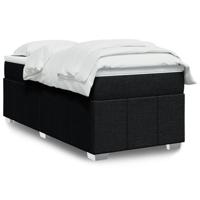 Boxspring met matras stof zwart 140x200 cm - thumbnail