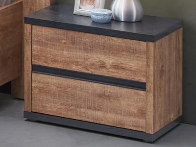 Nachtkastje ELMA 2 lades industriële eik Nachtkastje ELMA 2 lades industriële eik