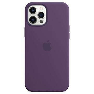 Apple iPhone 12 / 12 Pro Silicone Back Cover met MagSafe Amethist Apple iPhone 12 / 12 Pro Silicone Back Cover met MagSafe Amethist
