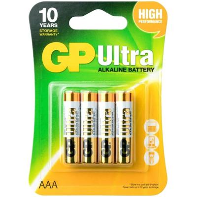 GP AAA x4 Ultra Alkaline Batterijen