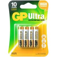 GP AAA x4 Ultra Alkaline Batterijen - thumbnail