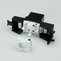 ROLINE Cat.6A (Klasse EA) Keystone, niet afgeschermd, zonder gereedschap, compact, zwart - thumbnail