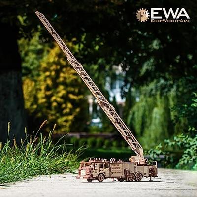 Eco Wood Fire Truck 3D Puzzel houten modelbouw DIY Knutselen