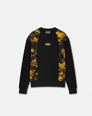 Versace Jeans Couture Barocco Sweater Heren Zwart/Goud - Maat XL - Kleur: GoudZwart | Soccerfanshop Versace Jeans Couture Barocco Sweater Heren Zwart/Goud - Maat XL - Kleur: GoudZwart | Soccerfanshop