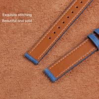 Leren denim bandje - Blauw - Garmin Lily 2 - thumbnail