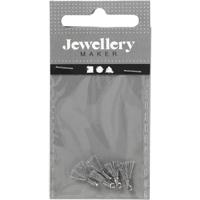 Creativ Company Tassel, l: 10 mm, gatgrootte 1 mm, grijs, 5 stuk/ 1 doos - thumbnail