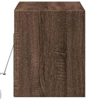 Tv-wandmeubel met LED-verlichting 100x31x35 cm bruin eikenkleur - thumbnail