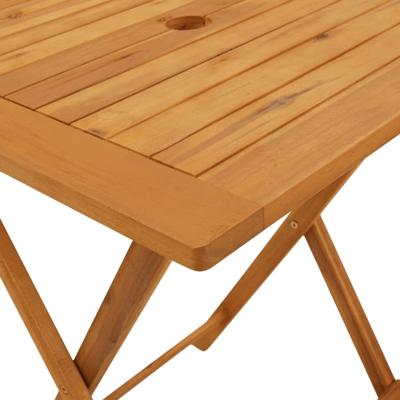 3-delige Bistroset bladpatroon stof en massief hout - thumbnail