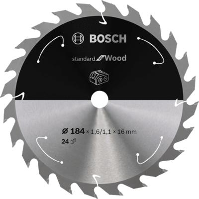 Bosch Accessories 2608837698 2608837698 Hardmetaal-cirkelzaagblad 184 x 16 mm Aantal tanden: 24 1 stuk(s)