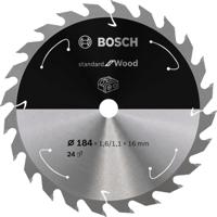 Bosch Accessories 2608837698 2608837698 Hardmetaal-cirkelzaagblad 184 x 16 mm Aantal tanden: 24 1 stuk(s) - thumbnail