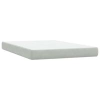 Boxspring met matras fluweel lichtgrijs 140x210 cm - thumbnail