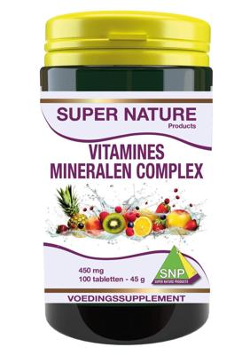 Vitamines mineralen complex 450mg 100 Tabletten