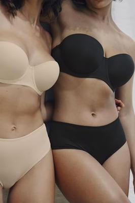 Balconette BH - Strapless - Michelle - Bh met verwijderbare bandjes - Wit - Zwart - Huidskleur