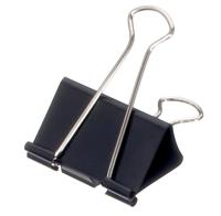 Papierklem maul foldback 215 13mm zwart 12 stuks - thumbnail