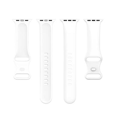 Siliconen sportbandje - Wit - Maat: S/M - Geschikt voor Apple Watch 38mm / 40mm / 41mm / 42mm Siliconen sportbandje - Wit - Maat: S/M - Geschikt voor Apple Watch 38mm / 40mm / 41mm / 42mm