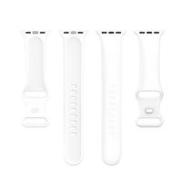 Siliconen sportbandje - Wit - Maat: S/M - Geschikt voor Apple Watch 38mm / 40mm / 41mm / 42mm - thumbnail