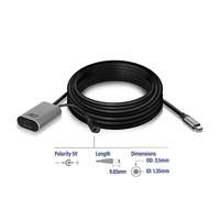 ACT Actieve USB C Verlengkabel, USB 3.2 SuperSpeed 5 Gbps, Optionele 5V Stroomadapter, Verlenging tot 15m, Kabellengte 5m - AC7060 - thumbnail