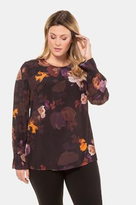 Ulla Popken Tuniek, bloemendessin, zijsplitten - Grote Maten Ulla Popken Tuniek, bloemendessin, zijsplitten - Grote Maten