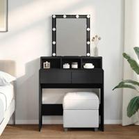 Kaptafel met LED 80x41x144,5 cm zwart - thumbnail