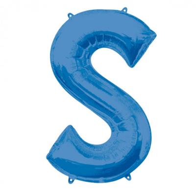 Amscan folieballon letter S 53 x 88 cm blauw