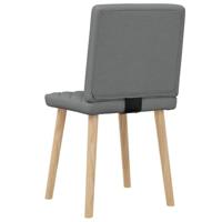 Eetkamerstoelen 2 st stof donkergrijs - thumbnail