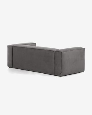 2-zitsbank Blok grijs corduroy 210 cm