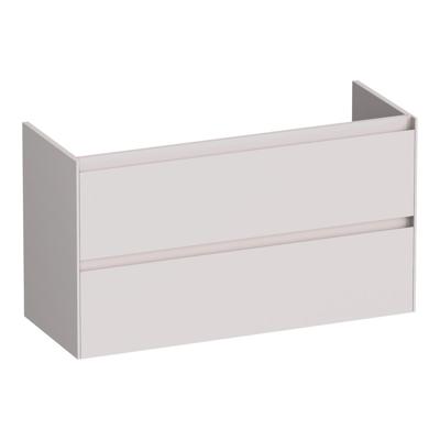 Brauer Inspire - Onderkast Ondiep - 100 cm - met 2 Softclose Lades Greeploos en 1 Sifon Uitsparing - Mat Zand