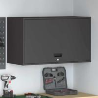 Wandkast voor Garage Zwart 90 x 40 x 53 cm Poedercoating staal - thumbnail