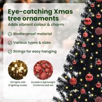 VidaXL Kunstmatig voorverlicht kerstboom met 150 led zwart 120 cm pvc - thumbnail