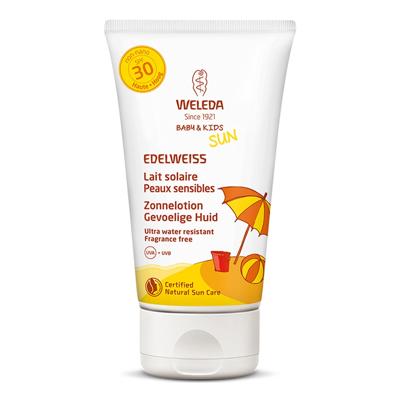 Weleda Edelweiss zonnelotion gevoelige huid SPF30 150 Milliliter