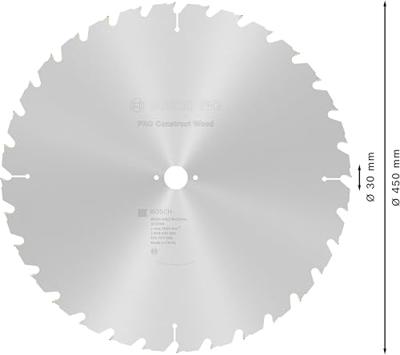 Bosch Accessoires Cirkelzaagblad Construct Wood 450 x 30 x 3,8 mm, 32 1st - 2608640694 Bosch Accessoires Cirkelzaagblad Construct Wood 450 x 30 x 3,8 mm, 32 1st - 2608640694