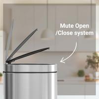 Afvalbak Desq Touch 30 liter RVS zilver - thumbnail