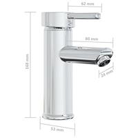 Inbouwwastafel met kraan 101x39x18 cm keramiek wit - thumbnail