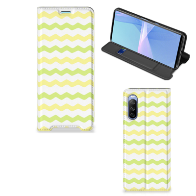 Sony Xperia 10 III | Hoesje met Magneet | Waves Yellow