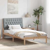 Bedframe met Gevoerd Hoofdgedeelte Bruin 100 x 200 cm - thumbnail
