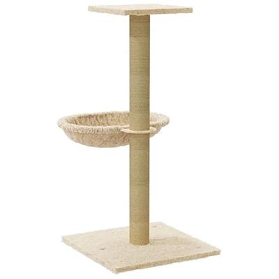 VidaXL Kattenmeubel met sisal krabpaal 74 cm crèmekleurig VidaXL Kattenmeubel met sisal krabpaal 74 cm crèmekleurig