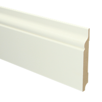 MDF Romantische plint 120x15 voorgelakt RAL9010 - lengte 240cm - thumbnail