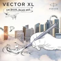 Parker roller Vector XL, fijn, in giftbox, zilver - thumbnail