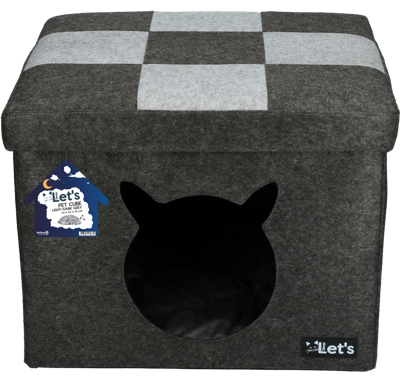 Let's sleep Pet Cube Licht/Donker Grijs