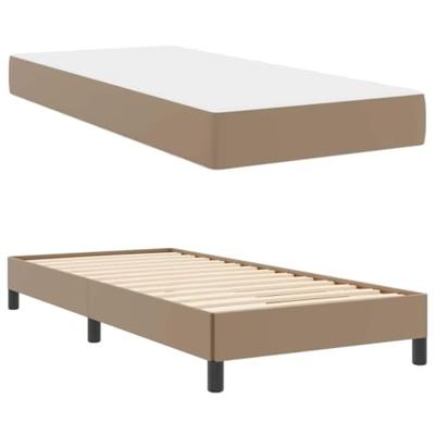 Bed met matras Cappuccino 90 x 190 cm Kunstleer