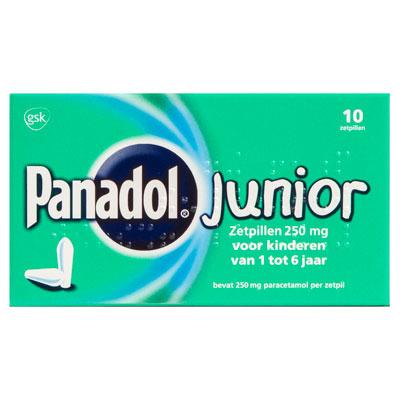 Panadol Junior Zetpillen 250mg 1-6 Jaar