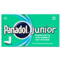 Panadol Junior Zetpillen 250mg 1-6 Jaar - thumbnail