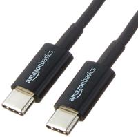 Amazon Basics USB-C to USB-C 2.0 Fast Charger Cable, 480Mbps Speed, USB-IF Certified, for Apple iPhone 15, iPad, Samsung Galaxy, Tablets, Laptops, 3 Foot, Black - thumbnail